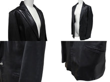 Load image into Gallery viewer, CHROME HEARTS クロムハーツ 1Bクロスボール テーラード レザージャケット サイズM ブラック レザー シルバー925 美品 中古 4c070870