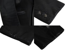 Load image into Gallery viewer, CHROME HEARTS クロムハーツ 1Bクロスボール テーラード レザージャケット サイズM ブラック レザー シルバー925 美品 中古 4c070870