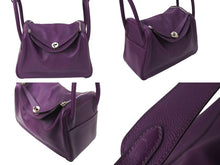 Load image into Gallery viewer, エルメス 2WAYバッグ リンディ30 アネモネ エバーカラー ◽︎R刻印 パープル シルバー金具 美品 中古 4c070892