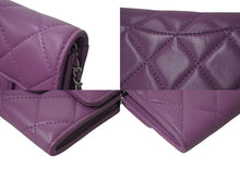 Load image into Gallery viewer, 極美品 CHANEL シャネル ショルダーバッグ チェーンウォレット 30番台 ココマーク パープル ラムスキン シルバー金具 中古 4c070925