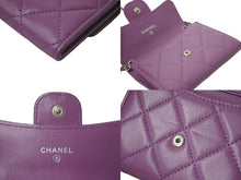Load image into Gallery viewer, 極美品 CHANEL シャネル ショルダーバッグ チェーンウォレット 30番台 ココマーク パープル ラムスキン シルバー金具 中古 4c070925