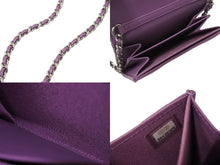 Load image into Gallery viewer, 極美品 CHANEL シャネル ショルダーバッグ チェーンウォレット 30番台 ココマーク パープル ラムスキン シルバー金具 中古 4c070925