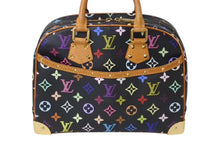 Load image into Gallery viewer, LOUIS VUITTON ルイヴィトン トゥルーヴィル ハンドバッグ M92662 村上隆 モノグラム マルチカラー ブラック ゴールド金具 美品 中古 4c070932