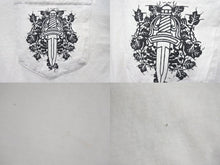 Load image into Gallery viewer, CHROME HEARTS クロムハーツ 長袖Tシャツ サイズM フローラル プリント ヴィンテージ ホワイト ブラック コットン 良品 中古 4c070944