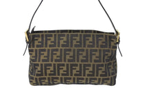 Load image into Gallery viewer, FENDI フェンディ マンマバケット ワンショルダーバッグ ズッカ柄 ブラウン キャンバス レザー ゴールド金具 美品 中古 4c070960