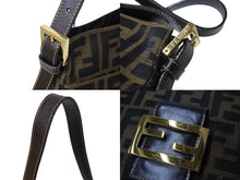 Load image into Gallery viewer, FENDI フェンディ マンマバケット ワンショルダーバッグ ズッカ柄 ブラウン キャンバス レザー ゴールド金具 美品 中古 4c070960