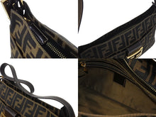 Load image into Gallery viewer, FENDI フェンディ マンマバケット ワンショルダーバッグ ズッカ柄 ブラウン キャンバス レザー ゴールド金具 美品 中古 4c070960