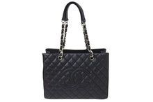 Load image into Gallery viewer, 極美品 CHANEL シャネル GST チェーントートバッグ ココマーク 13番台 A50995 キャビアスキン ブラック シルバー 中古 4c070961