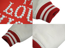 Load image into Gallery viewer, 新品同様 LOUIS VUITTON ルイヴィトン ミックスレザーバーシティブルゾン 24SS RM241 BQV HQL87E ラインストーン パール 46 中古 4c070995