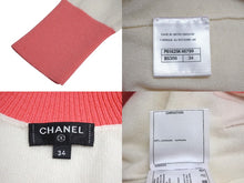 Load image into Gallery viewer, CHANEL シャネル セーター P61425K46799 サイズ34 カシミヤ ロゴ ココマーク ピンク アイボリー 美品 中古 4c070996