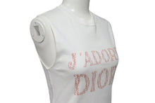 Load image into Gallery viewer, 極美品 Christian Dior クリスチャンディオール J'ADORE ジャドール タンクトップ 2E12155300 サイズ38 ホワイト ピンク 中古 4c071008