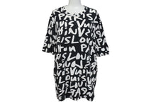 Load image into Gallery viewer, LOUIS VUITTON ルイヴィトン 半袖Tシャツ RM091S サイズL モノグラム グラフィティ ブラック ホワイト 美品 中古 4c071018