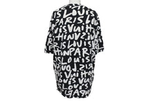 Load image into Gallery viewer, LOUIS VUITTON ルイヴィトン 半袖Tシャツ RM091S サイズL モノグラム グラフィティ ブラック ホワイト 美品 中古 4c071018