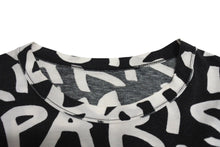 Load image into Gallery viewer, LOUIS VUITTON ルイヴィトン 半袖Tシャツ RM091S サイズL モノグラム グラフィティ ブラック ホワイト 美品 中古 4c071018