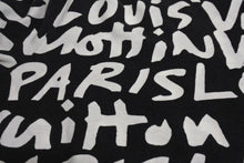Load image into Gallery viewer, LOUIS VUITTON ルイヴィトン 半袖Tシャツ RM091S サイズL モノグラム グラフィティ ブラック ホワイト 美品 中古 4c071018