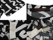 Load image into Gallery viewer, LOUIS VUITTON ルイヴィトン 半袖Tシャツ RM091S サイズXXS モノグラム グラフィティ ブラック ホワイト 美品 中古 4c071019