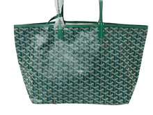 Load image into Gallery viewer, 新品未使用 GOYARD ゴヤール サンルイPM バッグ トートバッグ STLOUIPMLTY09CL09P PVC レザー ヘリンボーン グリーン 中古 4c071039