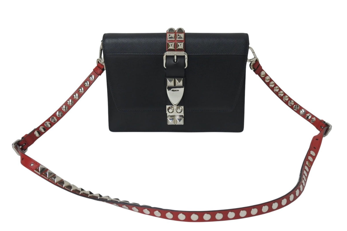 極美品 PRADA プラダ エレクトラ スタッズ ショルダーバッグ