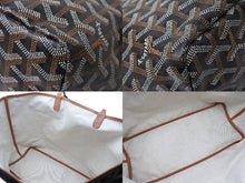 Load image into Gallery viewer, 極美品 GOYARD ゴヤール サンルイPM トートバッグ ブラウン スヌーピーコラボ PVC×レザー SNOOPY 中古 4c071058