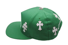 Load image into Gallery viewer, 極美品 CHROME HEARTS クロムハーツ キャップ ベースボールキャップ クロスパッチ CHロゴ刺繍 クロスボール シルバー 925 グリーン 中古 4c071067