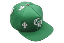 Load image into Gallery viewer, 極美品 CHROME HEARTS クロムハーツ キャップ ベースボールキャップ クロスパッチ CHロゴ刺繍 クロスボール シルバー 925 グリーン 中古 4c071067