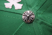 Load image into Gallery viewer, 極美品 CHROME HEARTS クロムハーツ キャップ ベースボールキャップ クロスパッチ CHロゴ刺繍 クロスボール シルバー 925 グリーン 中古 4c071067