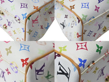 Load image into Gallery viewer, 極美品 LOUIS VUITTON ルイヴィトン オーレリアMM トートバッグ M40094 村上隆 モノグラムマルチカラー ホワイト 中古 4c071076
