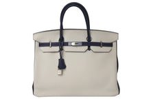 Load image into Gallery viewer, 極美品 SPO HERMES エルメス バーキン40 クレ ブルーニュイ トゴ 40cm C刻印 マットシルバー金具 ハンドバッグ 中古 4c071166