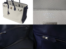 Load image into Gallery viewer, 極美品 SPO HERMES エルメス バーキン40 クレ ブルーニュイ トゴ 40cm C刻印 マットシルバー金具 ハンドバッグ 中古 4c071166