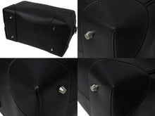 Load image into Gallery viewer, GIVENCHY ジバンシー ルクレツィア レザーボウリングバッグ ハンドバッグ スターモチーフ ブラック レザー 美品 中古 4c071206