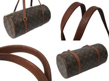 Load image into Gallery viewer, LOUIS VUITTON ルイヴィトン パピヨン30 GM ハンドバッグ M51365 筒型 モノグラム ゴールド金具 ブラウン 美品 中古 4c071225