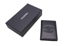 Load image into Gallery viewer, CHANEL シャネル ココマーク カードケース パスケース 名刺 22番台 スペイン製 キャビアスキン ブラック 美品 中古 4c071273