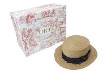 Load image into Gallery viewer, 極美品 Christian Dior クリスチャンディオール 24SS ナローブリム ハット ブラウン ポリエステル 紙繊維 41DRF966G175 サイズ57 中古 4c071309
