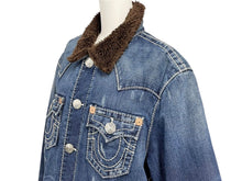 Load image into Gallery viewer, TRUE RELIGION トゥルー レリジョン JIMMY SHERPA BIG T ジミー シェルパ ビック T ブルー サイズ L 美品 中古 4c071323
