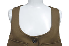 Load image into Gallery viewer, 新品同様 MIUMIU ミュウミュウ 23SS ギャバジン ミニドレス ワンピース MF5234 S000 108N バージンウール ブラウン サイズ36 中古 4c071389