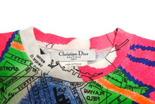Load image into Gallery viewer, Christian Dior クリスチャンディオール 半袖Tシャツ 地図 マップ 1H12055026 フランス製 コットン マルチカラー 38 美品 中古 4c071391