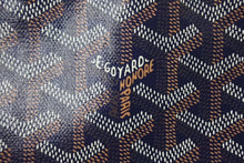 Load image into Gallery viewer, 新品同様 GOYARD ゴヤールSENAT PM セナ ポーチ ミニバッグ クラッチバッグ コーティングキャンバス ネイビー シルバー金具 中古 4c071416