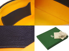 Load image into Gallery viewer, 新品同様 GOYARD ゴヤールSENAT PM セナ ポーチ ミニバッグ クラッチバッグ コーティングキャンバス ネイビー シルバー金具 中古 4c071416