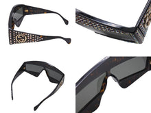 Load image into Gallery viewer, GUCCI グッチ サングラス GG0357S 001 サイズ99□0-140 ブラウン プラスチック ラインストーン 美品 中古 4c071440