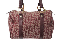 Load image into Gallery viewer, Christian Dior ディオール ハンドバッグ カバン スピーディ 25cm ボストン トロッター レッド ジャガード 美品 中古 4c071463