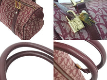 Load image into Gallery viewer, Christian Dior ディオール ハンドバッグ カバン スピーディ 25cm ボストン トロッター レッド ジャガード 美品 中古 4c071463