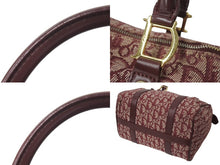 Load image into Gallery viewer, Christian Dior ディオール ハンドバッグ カバン スピーディ 25cm ボストン トロッター レッド ジャガード 美品 中古 4c071463