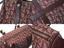 Load image into Gallery viewer, Christian Dior ディオール ハンドバッグ カバン スピーディ 25cm ボストン トロッター レッド ジャガード 美品 中古 4c071463