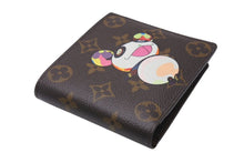 Load image into Gallery viewer, 極美品 LOUIS VUITTON ルイヴィトン ポルトフォイユ・マルコ M61666 二つ折り財布 村上隆 モノグラムパンダ 中古 4c071512