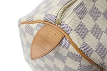 Load image into Gallery viewer, LOUIS VUITTON ルイヴィトン スピーディ30 ダミエ ハンドバッグアズール N41533 ホワイト ベージュ 中古 4c071562