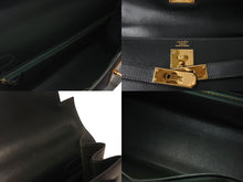 Load image into Gallery viewer, 極美品 HERMES エルメス ケリー32 外縫い グリーン □D刻印 カーフスキン ゴールド金具 ハンドバッグ 2WAY 中古 4c071607