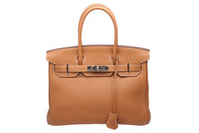 Load image into Gallery viewer, 極美品 HERMES エルメス BIRKIN バーキン30 ハンドバッグ トゴ ゴールド シルバー金具 □H刻印 中古 4c071608