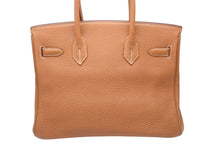Load image into Gallery viewer, 極美品 HERMES エルメス BIRKIN バーキン30 ハンドバッグ トゴ ゴールド シルバー金具 □H刻印 中古 4c071608