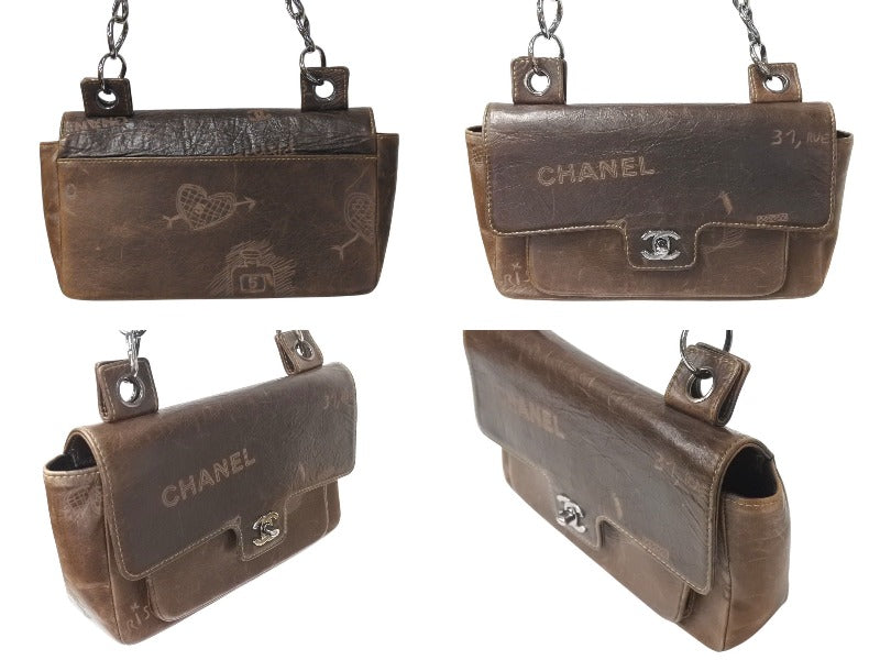 Chanel イラストプリント ショルダーバッグ 希少CHANEL シャネル ショルダーバッグ カラフルアートプリント