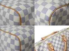 Load image into Gallery viewer, 極美品 LOUIS VUITTON ルイヴィトン スピーディ35 ダミエ アズール ハンドバッグ N41535 ホワイト ベージュ 中古 4c071653